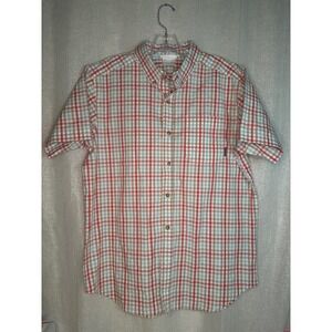 Columbia Plaid Button Down Short Sleeve Casual Shirt Regular‎ Fit Medium